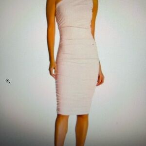 Love By Design Pink One-Shoulder Body Con Cocktail Dress